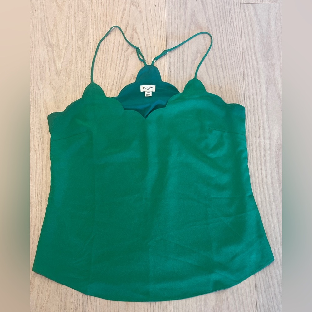 J. Crew Green Camisole Top